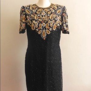 Vintage Dress Black Tie Vintage Dress Sequined